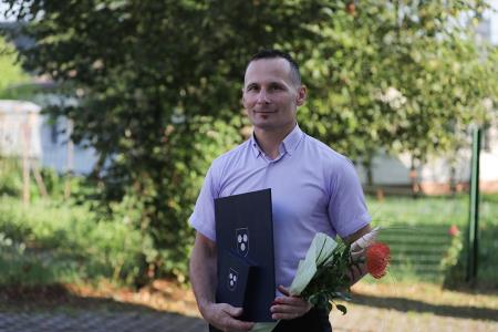 Praznik Mirna 2022 - Stanko Tomsic, prejemnik plakete, foto Alenka Strazisar Lamovsek (8)